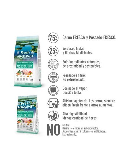 Arquivet Dog Fresh Free Run Duck kg 2,5. Crocchette per cani .