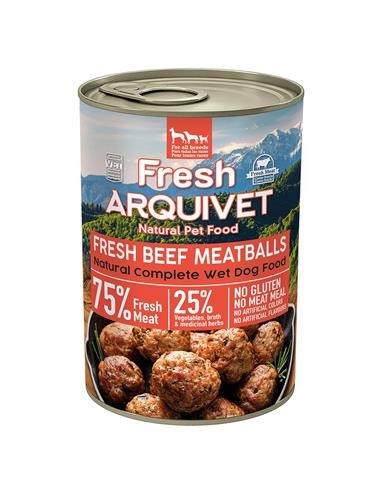 Arquivet Fresh umido Cane Adult Polpette Manzo gr 400. Cibo Umido Per Cani.