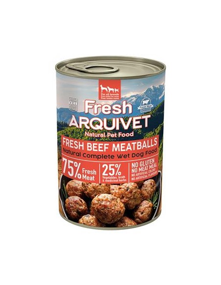 Arquivet Fresh umido Cane Adult Polpette Manzo gr 400. Cibo Umido Per Cani.