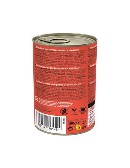 Arquivet Fresh umido Cane Adult Polpette Manzo gr 400. Cibo Umido Per Cani.
