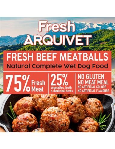 Arquivet Fresh umido Cane Adult Polpette Manzo gr 400. Cibo Umido Per Cani.