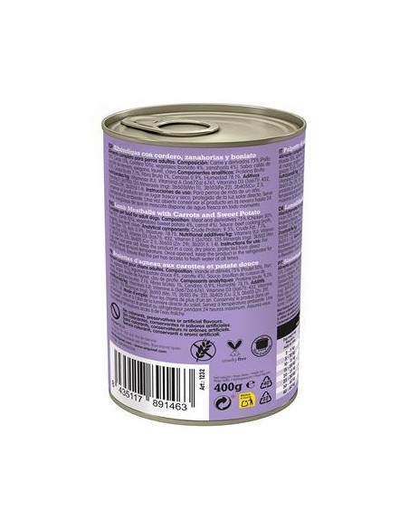 Arquivet Fresh Umido Cane Adult Polpette Agnello gr 400. Cibo Umido Per cani.