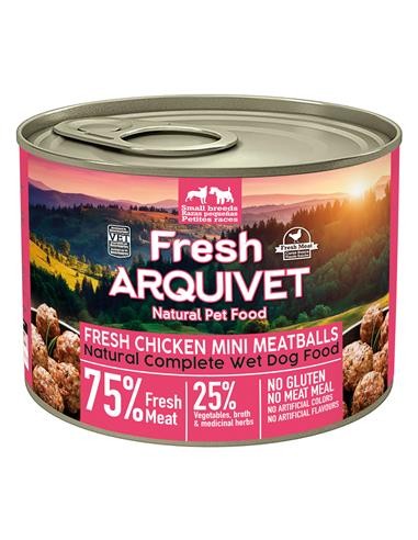 Arquivet Fresh Umido Cane Adult Mini  Polpette Pollo gr 200. Cibo Umido Per Cani.l