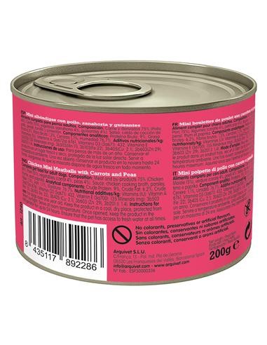 Arquivet Fresh Umido Cane Adult Mini  Polpette Pollo gr 200. Cibo Umido Per Cani.l