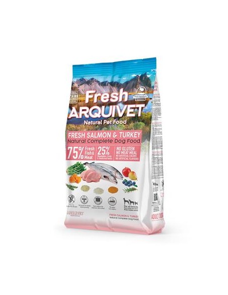 Arquivet Dog Fresh Tacchino e Salmone kg 2,5. Crocchette per cani .