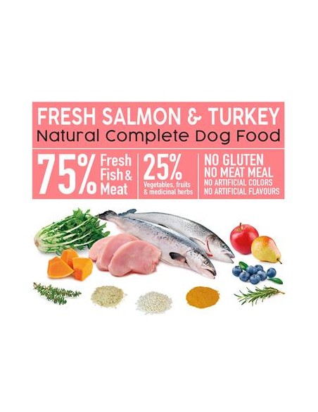 Arquivet Dog Fresh Tacchino e Salmone kg 2,5. Crocchette per cani .