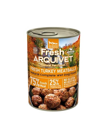 Arquivet Fresh Umido Adult Polpette Tacchino gr 400. Cibo Umido Per Cani