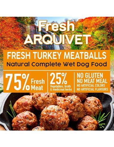 Arquivet Fresh Umido Adult Polpette Tacchino gr 400. Cibo Umido Per Cani