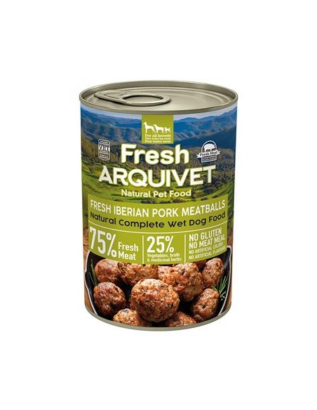 Arquivet Fresh Umido Cane Adult Polpette Maiale gr 400. Cibo Umido Per Cane.