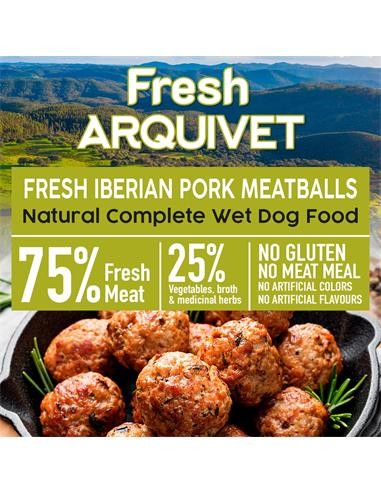 Arquivet Fresh Umido Cane Adult Polpette Maiale gr 400. Cibo Umido Per Cane.