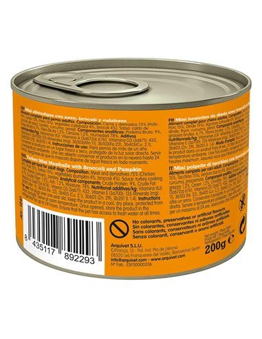 Arquivet Fresh umido Cane Adult Mini Polpette  Tacchino 200 GR. Cibo Umido Per Cani