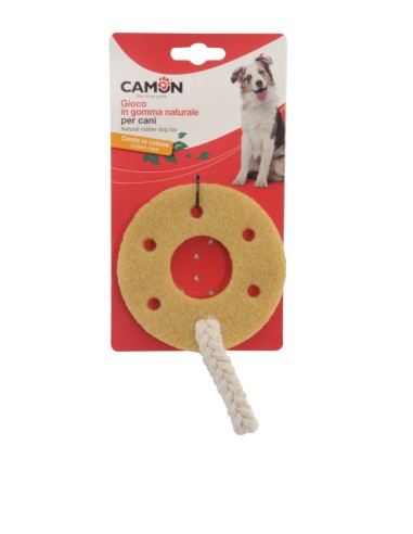 Gioco Cane Gomma Naturale con Corda Anello. Giochi Per Cani.