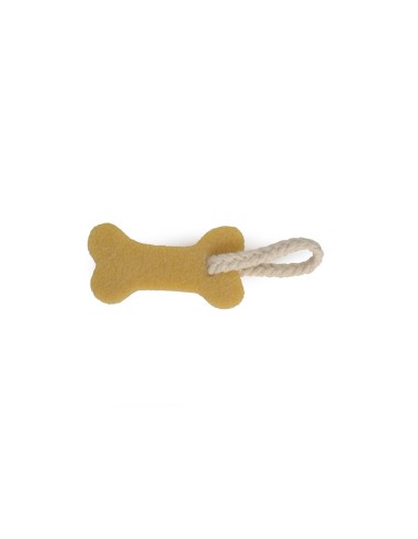 Gioco Cane Gomma Naturale Con Corda Osso Piccolo cm 12. Giochi Per Cani .