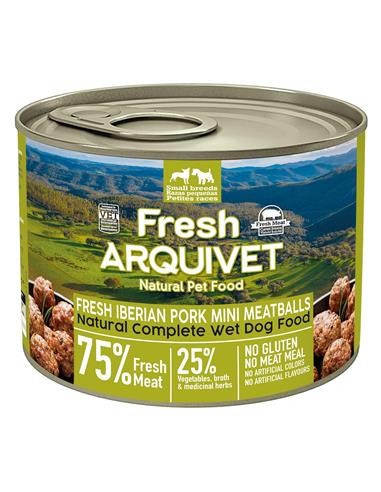 Arquivet Fresh Umido Cane Adult Mini Polpette  Maiale gr 200. Cibo Umido Per Cani .