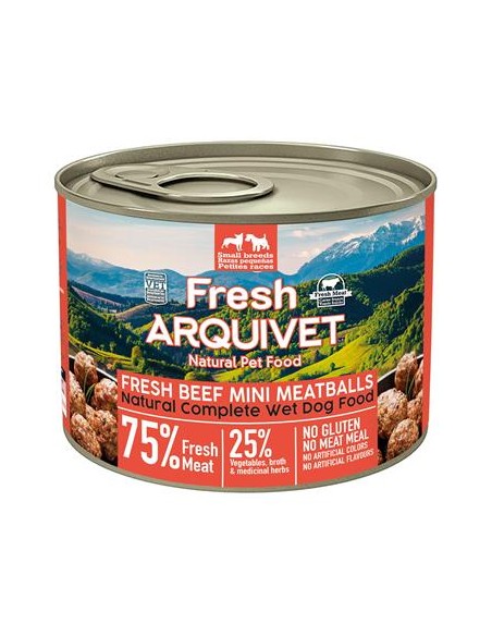 Arquivet Fresh Umido Cane Adult Mini Polpette Manzo gr 200. Cibo Umido Per Cani .