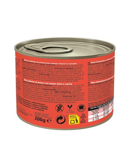 Arquivet Fresh Umido Cane Adult Mini Polpette Manzo gr 200. Cibo Umido Per Cani .