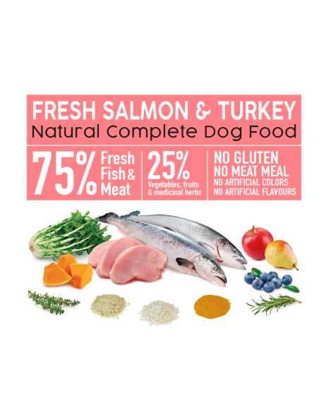 Arquivet Fresh Free Salmone e Tacchino kg 10. Crocchette per cani.