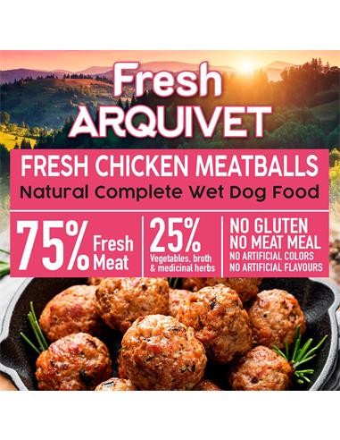 Arquivet Fresh Umido Cane Adult Polpette Pollo gr 400 . Cibo Umido Per Cani .