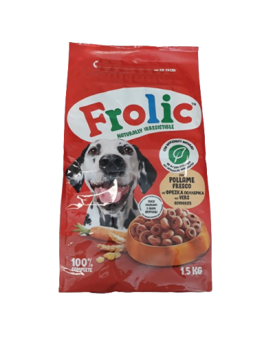 Frolic Pollo Verdure e Cereali kg 1,5. Crocchette per cani