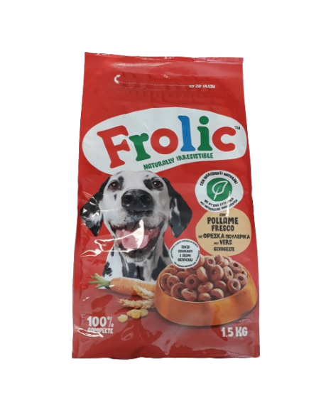 Frolic Pollo Verdure e Cereali kg 1,5. Crocchette per cani