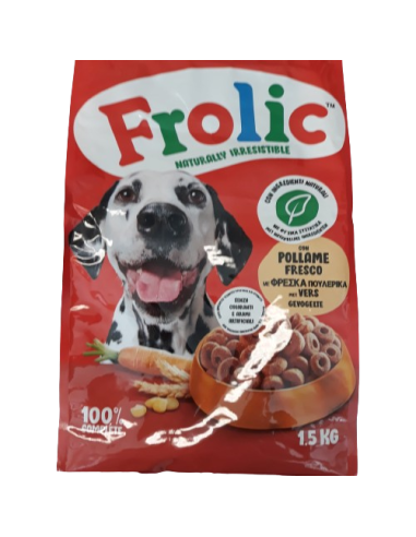 Frolic Pollo Verdure e Cereali kg 1,5. Crocchette per cani