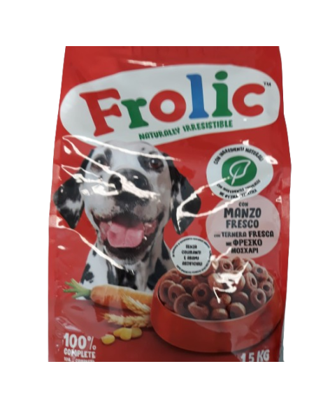 Frolic Manzo Carote e Cereali kg 1,5. Mangime Per Cani