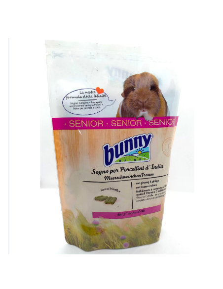 Bunny Sogno Porcellini d'india  Senior GR.750. Mangime per roditori .