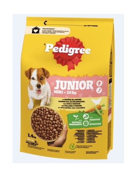 Pedigree Dry Mini Junior con Pollo e Riso KG.1,4.Puppy.