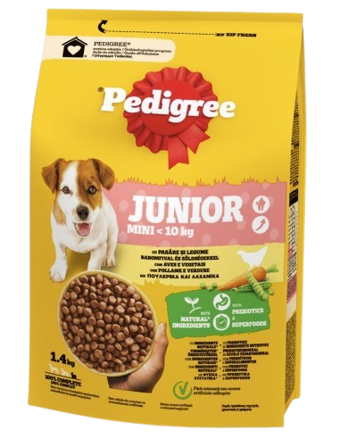 Pedigree Dry Mini Junior con Pollo e Riso KG.1,4.Puppy.