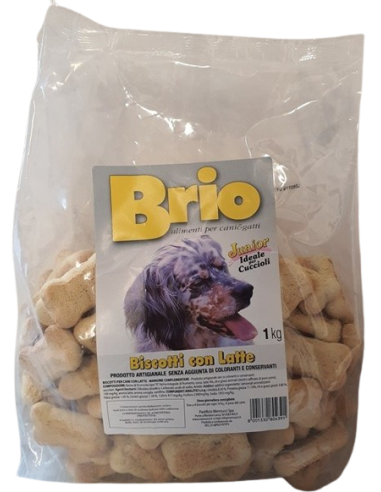 Biscotti Brio Con Latte Junior kg 1. Snack Per Cani
