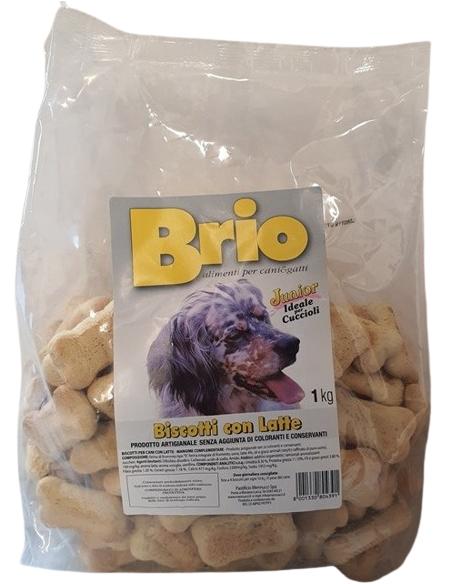 Biscotti Brio Con Latte Junior kg 1. Snack Per Cani