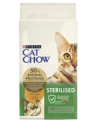 Purina Cat Chow Sterilised Tacchino Kg.10. Cibo Secco Per Gatti .