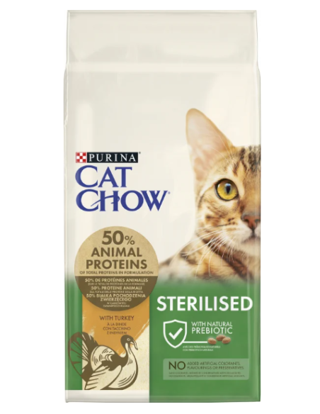 Purina Cat Chow Sterilised Tacchino Kg.10. Cibo Secco Per Gatti