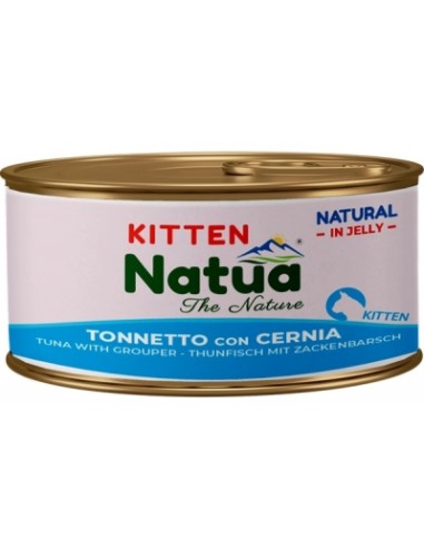 Natua Jelly Cat Kitten Tonnetto Con Cernia gr.85. Cibo per cuccioli di Gatto