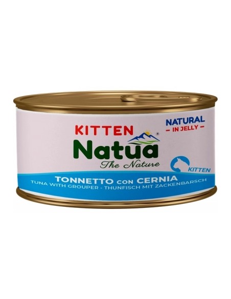 Natua Jelly Cat Kitten Tonnetto Con Cernia gr.85. Cibo per cuccioli di Gatto