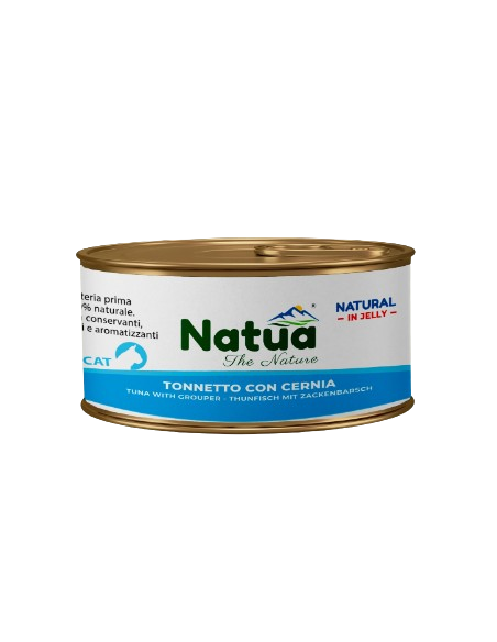 Natua Jelly Cat Tonnetto con Cernia gr.150. Cibo Umido Per Gatti