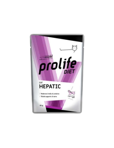 Prolife cat Veterinary Hepatic Busta gr 85. Diete Cibo Umido Per Gatti