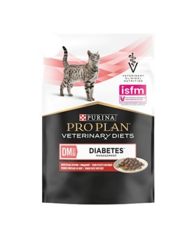 Purina Dm Gatto Busta Manzo gr 85. Cibo Umido Per Gatti.