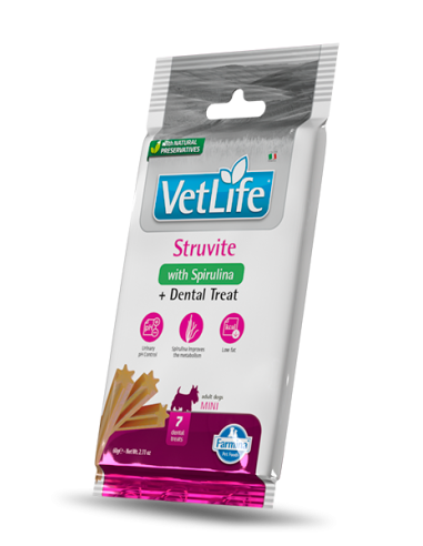 Vet Life Dog Treats  Struvite Mini Gr.60. Snack Per Cani