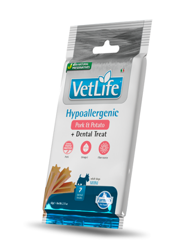 Vet Life Dog Treats   Hypo Maiale e Patate Mini Gr.60. Snack Per Cani .