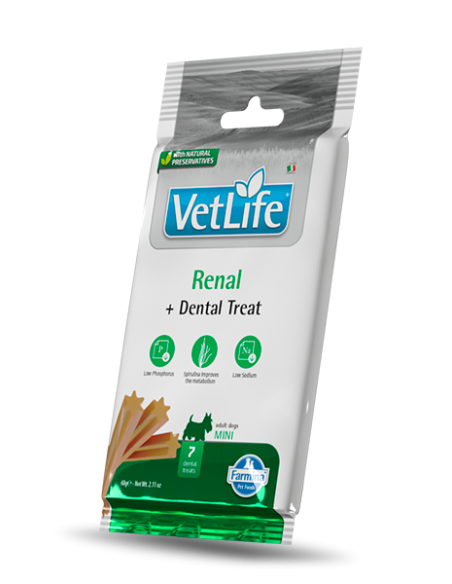 Vet Life Dog Treats  Renal Mini Gr.60. Snack Per Cani.