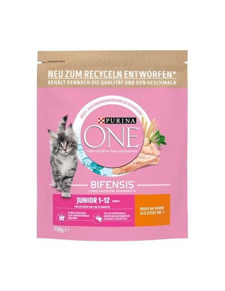 Purina One Cat Junior Pollo e cereali  bifensis gr 800. Cibo secco per Gattini