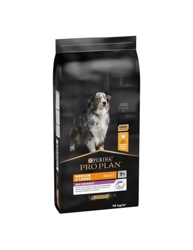 Pro Plan Medium Large 7+ age Defense kg 14 . Cibo Secco Per Cani .