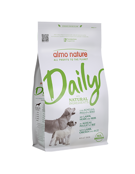 Almo Daily Dog Agnello Pollo e Riso Kg.1,2 All Breeds. Crocchette per cani