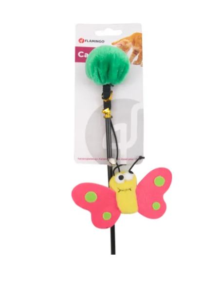 Gioco Gatto Canna Da pesca Happy Butterfly. Giochi per gatti .