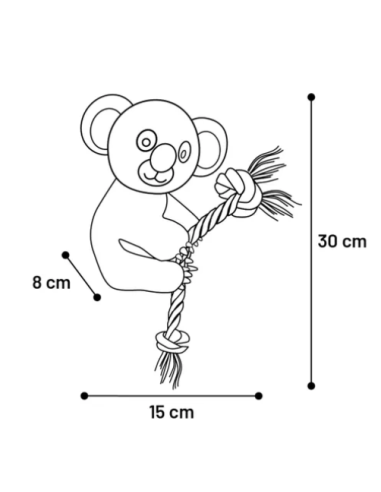 Gioco Cane Hangta Koala Corda  L 30 CM. Giochi Per Cani .
