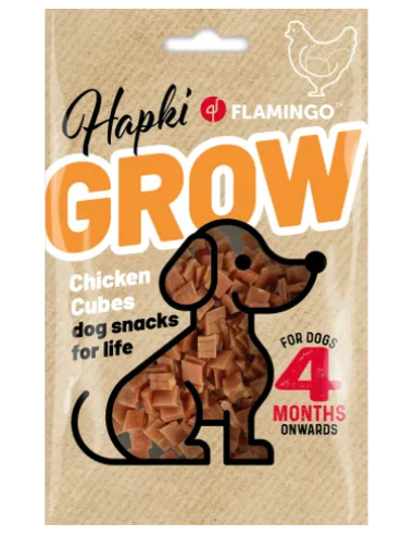 Hapki Grow Cubetti Con Pollo gr 85. Snack Per Cani