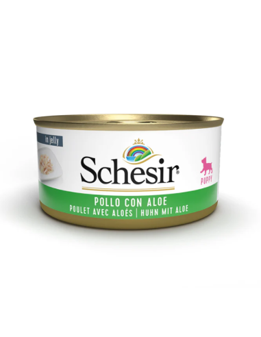 Schesir Dog Puppy Pollo e Aloe gr 150. Puppy.