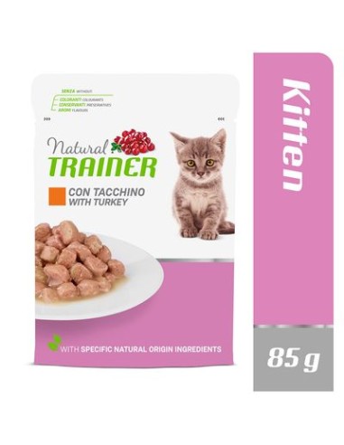 Natura Trainer Busta Gatto Kitten and Young Pollo Gr 85. Cibo Per Cuccioli di gatto