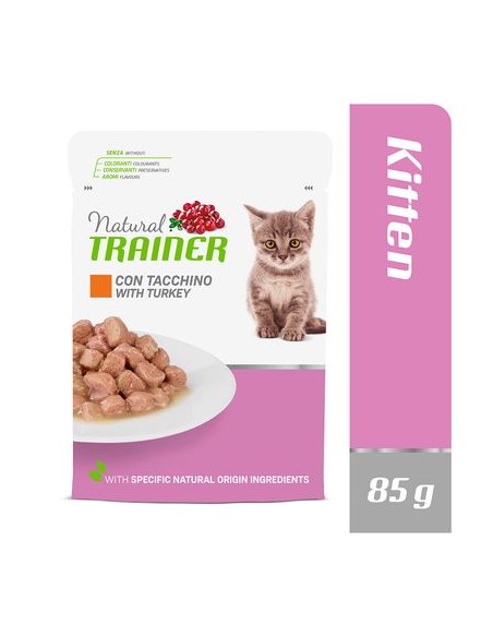 Natura Trainer Busta Gatto Kitten and Young Pollo Gr 85. Cibo Per Cuccioli di gatto